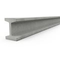 Gray Concrete I- Beam on White Background i-beam construction Royalty Free Stock Photo