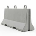 Concrete Jersey Barrier with Lifting Loops on White Background traffic safety Royalty Free Stock Photo