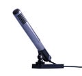 Gray condenser microphone on stand Royalty Free Stock Photo