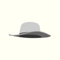 gray cowboy hat simple flat vector illustration