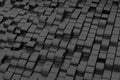 Gray cubes pattern. Abstract background. 3d illustration Royalty Free Stock Photo