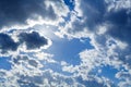 Gray clouds against a blue sky Royalty Free Stock Photo