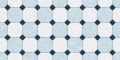 Gray Dark Blue Seamless Classic Floor Tile Texture. Simple Kitchen, Toilet or Bathroom Mosaic Tiles Background. 3D rendering. 3D