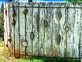 Gray decorative wooden wall fence background Royalty Free Stock Photo