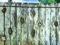 Gray decorative wooden wall fence  background Royalty Free Stock Photo