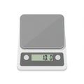 Gray Digital Kitchen Scale on White Background Royalty Free Stock Photo