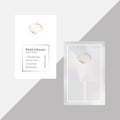 Gray double-sided business card with crystal logo