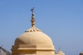 Gray dove on the dome at Amber fort in Jaipur, Rajasthan, India Royalty Free Stock Photo