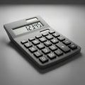 Gray electronic calculator displaying 12345 on its digital screen Royalty Free Stock Photo