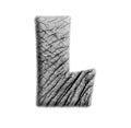 Gray elephant leather texture CAPITAL LETTER L