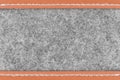 Gray fabric and brown leather background Royalty Free Stock Photo