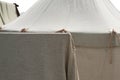 Gray fabric tents of the Roman military camp Royalty Free Stock Photo