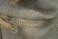 Gray fabric texture from a piece of old burlap Royalty Free Stock Photo