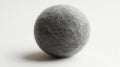 A gray felted wool ball, possibly used for crafts or decoration Royalty Free Stock Photo
