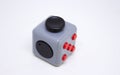 Gray fidget cube Royalty Free Stock Photo