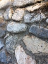 Gray fieldstone wall background pattern of stone Royalty Free Stock Photo