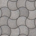 Gray Figured Pavement with Decorative Wave.