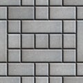 Gray Figured Paving Slabs as Rectangles and