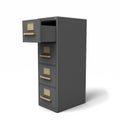 Gray File Cabinet Royalty Free Stock Photo