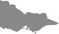 Gray map of VICTORIA, AUSTRALIA Royalty Free Stock Photo