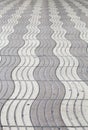 A gray floor wavy to infinity