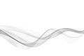 Gray flow of wavy lines.Abstract vector wave waves. Royalty Free Stock Photo
