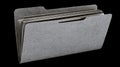 Gray folder with documents on transparent background, storing files securely Royalty Free Stock Photo