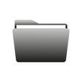 gray folder icon. Business concept. Document symbol. Vector illustration. Royalty Free Stock Photo