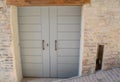 Gray front door in Urbino - Italy