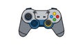 Gray Game Controller with Color Buttons Royalty Free Stock Photo