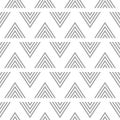 Gray geometric seamless pattern on white background Royalty Free Stock Photo