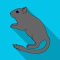Gray gerbil.Animals single icon in flat style vector symbol stock illustration web. Royalty Free Stock Photo