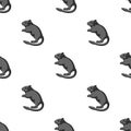 Gray gerbil.Animals single icon in monochrome style vector symbol stock illustration web.