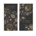 Gray and gold paisley pattern for wedding