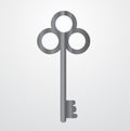 Gray Gradient Key Icon for Web Design. Vector Illustration eps 1 Royalty Free Stock Photo