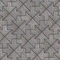 Gray Granular Mosaic Paving Slabs.