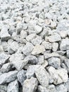 Gray gravel background with copy space. The natural texture of grey stones. Rough stone background. Grunge backdrop with textured Royalty Free Stock Photo