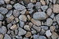 Gray gravel on background