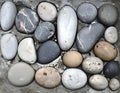 gray gravel stone pattern on cement background Royalty Free Stock Photo