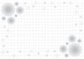 Gray Grid White Background with Circle Royalty Free Stock Photo