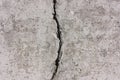 Grunge background of concrete, with a big crack Royalty Free Stock Photo