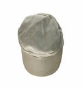 Gray Hat in a top view isolated on white Royalty Free Stock Photo