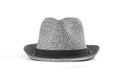 Gray hat with white stripes Royalty Free Stock Photo