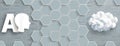 Gray Hexagon Structure AI Data Cloud Header