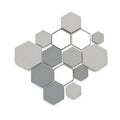 Gray hexagonal tiles pattern modern design element Royalty Free Stock Photo