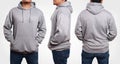 Gray Hoodie Mock up Royalty Free Stock Photo