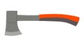 Gray icon with an ax without a background. workhouse equipment