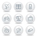 Gray icons set 21