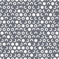 Gray irregular geometric seamless pattern with hexagons.