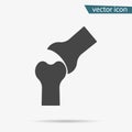 Gray Joint icon isolated on background. Modern flat pictogram, business, marketing, internet concept Royalty Free Stock Photo